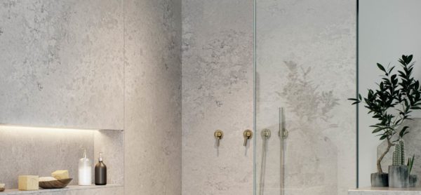 Bathroom With Quartz Colors Airy Concrete 4044 Countertop View 2