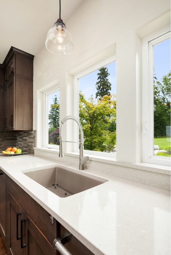 Sink With Natural Cendre Countertop