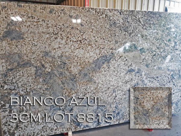 Granite Bianco Azul (3CM Lot 8815) Countertop Sample