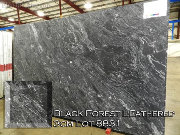 Granite Black Forest Leathered (3CM Lot 8831) Countertop Sample