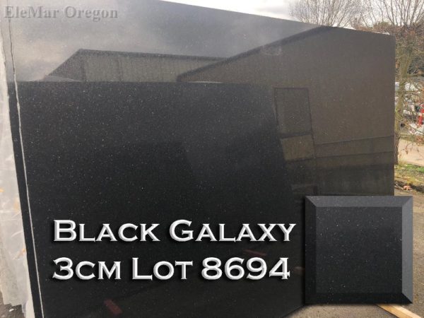 Granite Black Galaxy (3CM Lot 8694) Countertop Sample