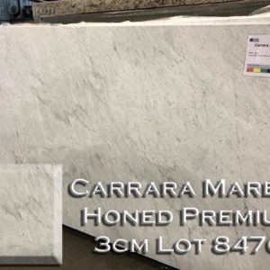 Marble Carrara Marble Honed Premium (3CM Lot 8470) Countertop Sample