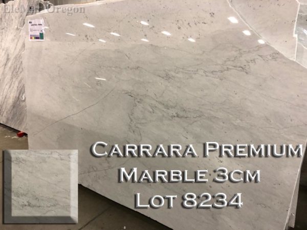 Marble Carrara Premium Marble (3CM Lot 8234) Countertop Sample