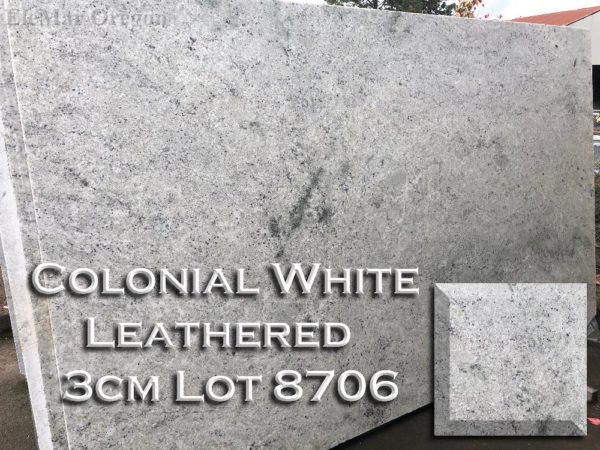 Granite Colonial White Leathered (3CM Lot 8706) Countertop Sample
