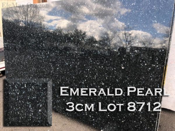 Granite Emerald Pearl (3CM Lot 8712) Countertop Sample