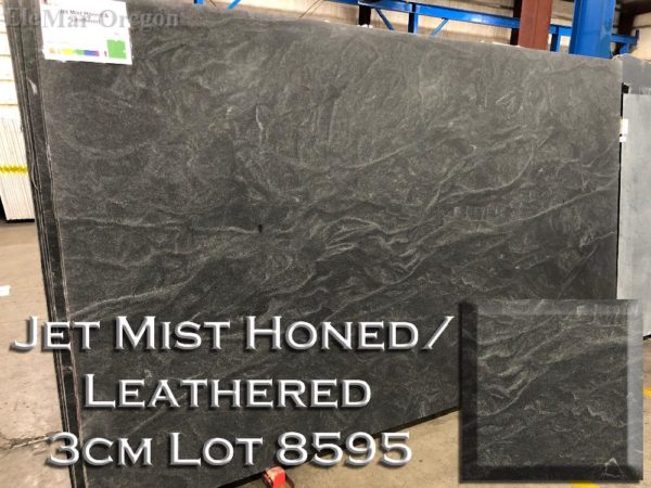Granite Jet Mist Honed/Leathered (3CM Lot 8595) Countertop Sample