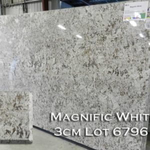 Granite Magnific White (3CM Lot 6796) Countertop Sample