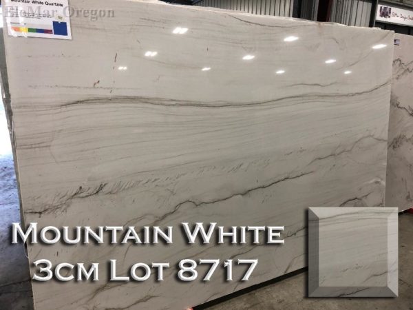 Quartzite Mountain White Quartzite (3CM Lot 8717) Countertop Sample