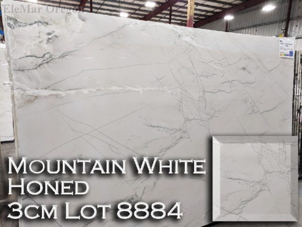 Quartzite Mt. White Honed (3CM Lot 8884) Countertop Sample