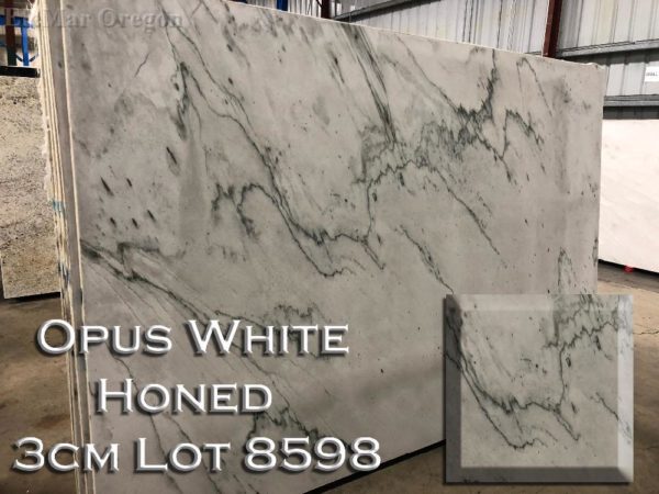 Quartzite Opus White Honed (3CM Lot 8598) Countertop Sample
