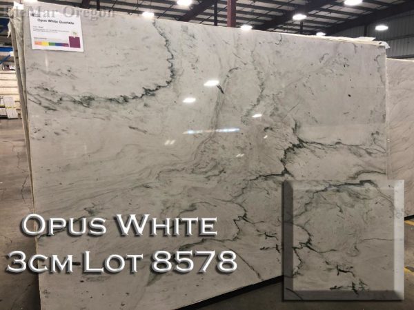Quartzite Opus White Quartzite (3CM Lot 8578) Countertop Sample