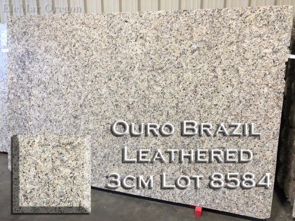 Granite Ouro Brazil Leathered (3CM Lot 8584) Countertop Sample