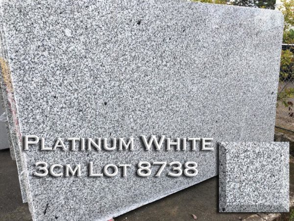 Granite Platinum White (3CM Lot 8738) Countertop Sample