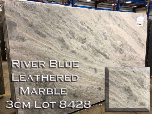 Marble River Blue Leathered Marble (3CM Lot 8428) Countertop Sample