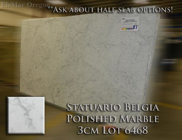 Marble Statuario Belgia Polished Marble (3CM Lot 6468) Countertop Sample