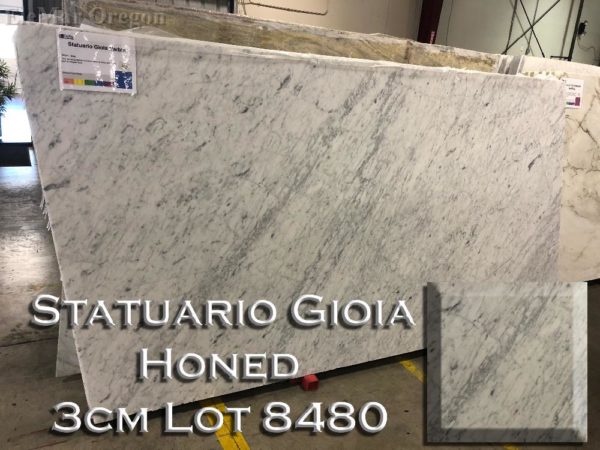 Marble Statuario Gioia Honed (3CM Lot 8480) Countertop Sample