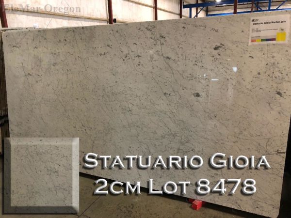 Marble Statuario Gioia Marble (3CM Lot 8478) Countertop Sample