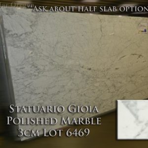 Marble Statuario Gioia Polished Marble (3CM Lot 6469) Countertop Sample