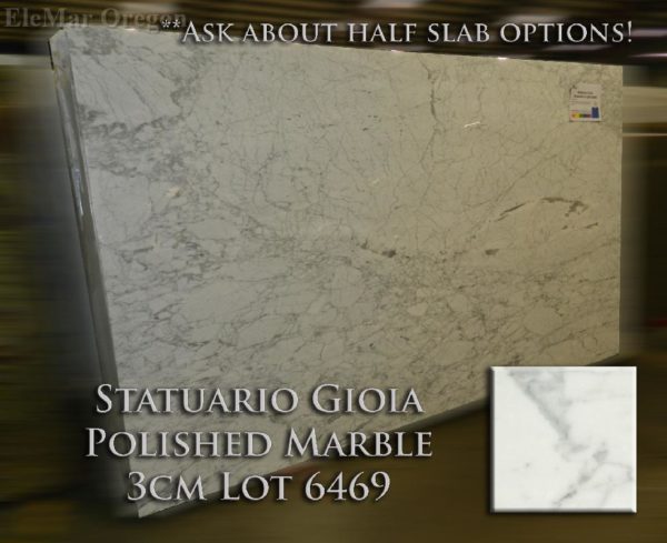 Marble Statuario Gioia Polished Marble (3CM Lot 6469) Countertop Sample