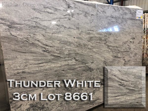 Granite Thunder White (3CM Lot 8661) Countertop Sample