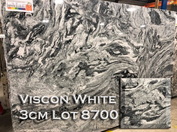 Granite Viscon White (3CM Lot 8700) Countertop Sample