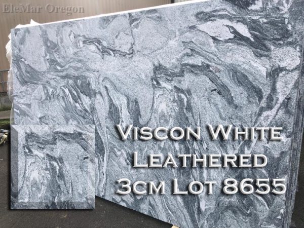 Granite Viscon White Leathered (3CM Lot 8655) Countertop Sample