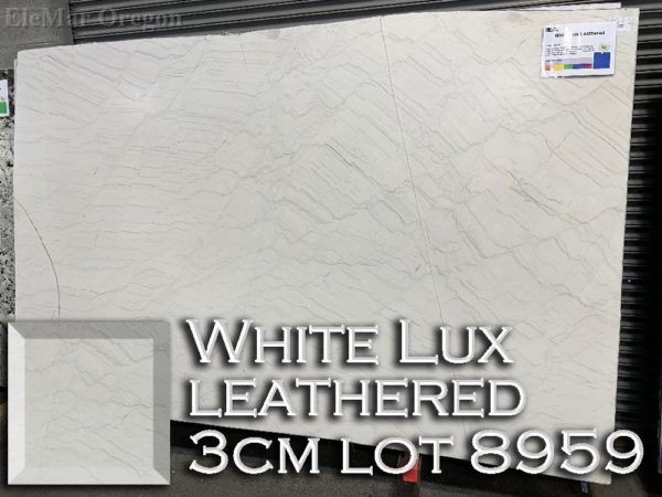 Quartzite White Lux Leathered (3CM Lot 8959) Countertop Sample