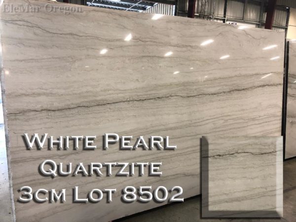 Quartzite White Pearl Quartzite (3CM Lot 8502) Countertop Sample