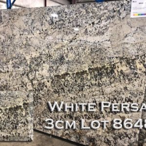 Granite White Persa (3CM Lot 8648) Countertop Sample