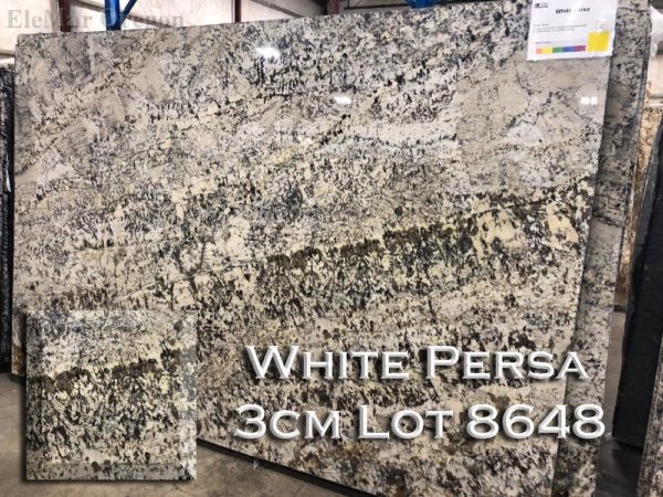 Granite White Persa (3CM Lot 8648) Countertop Sample
