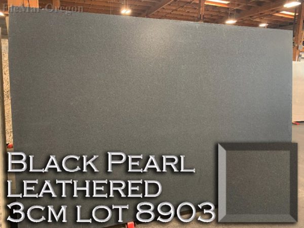 Granite Black Pearl Leathered (3CM Lot 8903) Countertop Sample