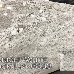 Granite Knight White (3CM Lot 8833) Countertop Sample
