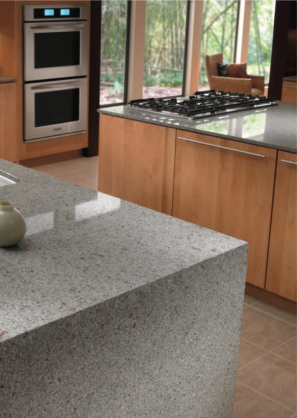 Kitchen With Silestone Riverbed Countertop