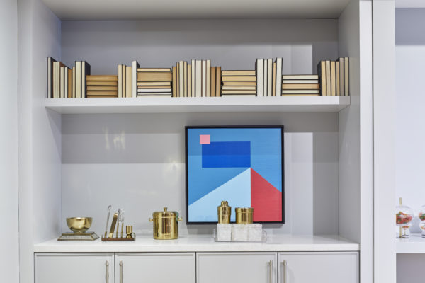Bookcase With Silestone Snowy Ibiza Countertop