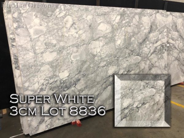 Marble Super White (3CM Lot 8836) Countertop Sample