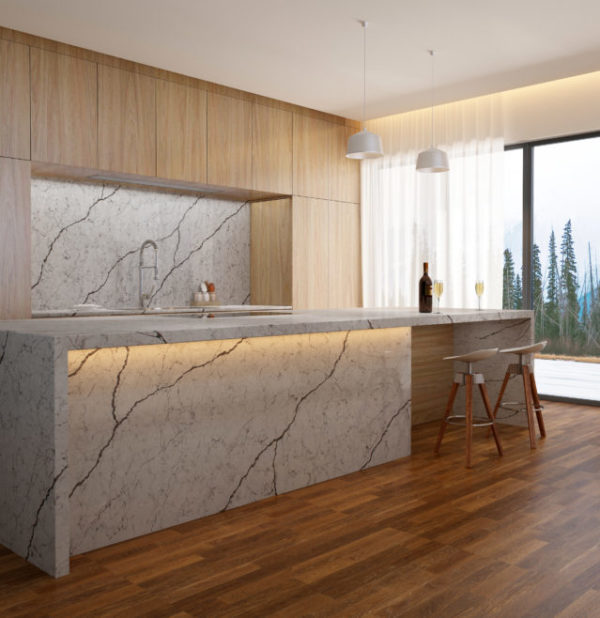 Kitchen With Natural Sable  Countertop